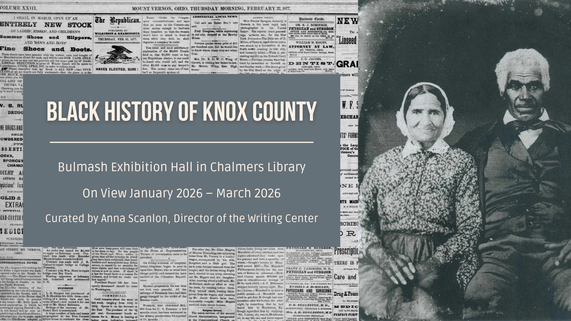 This is an image that describes New Exhibit: Black History of Knox County